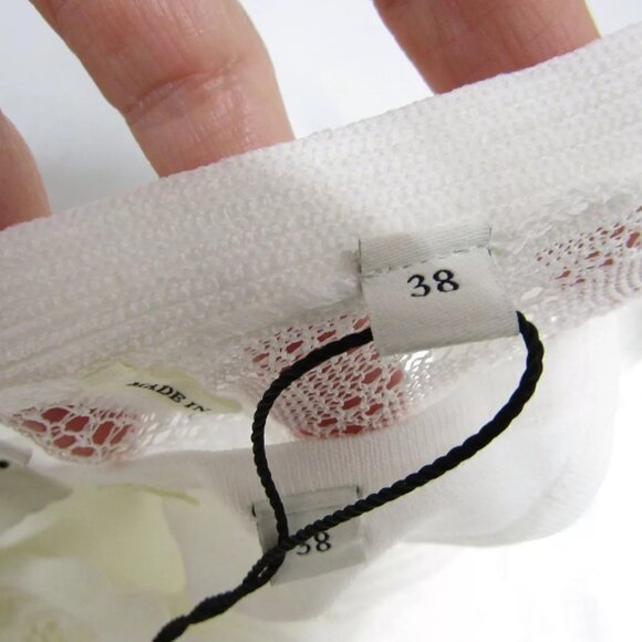 NEW SANDRO Womens Two Layer Jessie Knit Maxi Dress White Size 6 - Picture 12 of 12